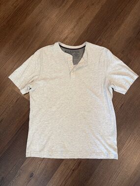 Weatherproof Light Gray Short-Sleeve Henley - Men
